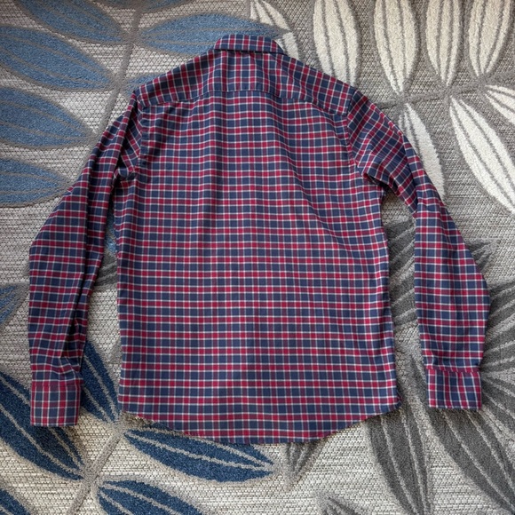 UNTUCKit Men’s Size Large Tall‎ Red Blue Plaid Button Up Long Sleeve Shirt - Picture 2 of 4